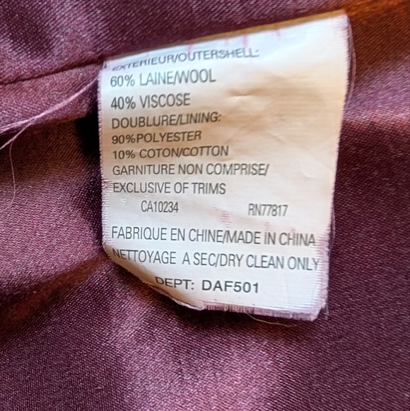 Chic Women's Raspberry Pea Coat - Picture 6 of 9